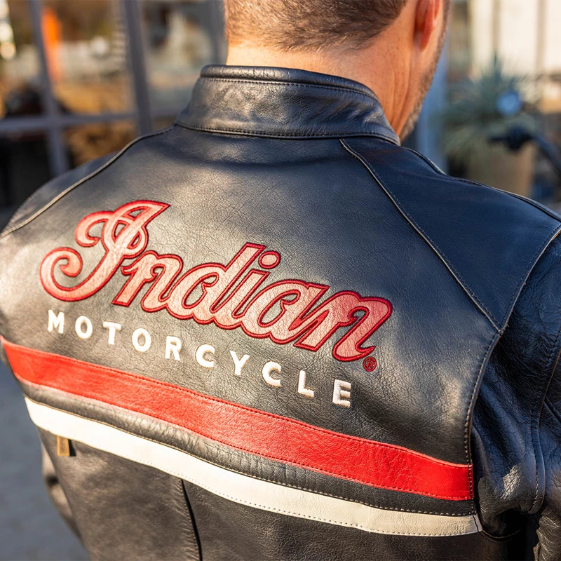 Indian Motocycle インディアン モーターサイクル 本革 レザー 袖革